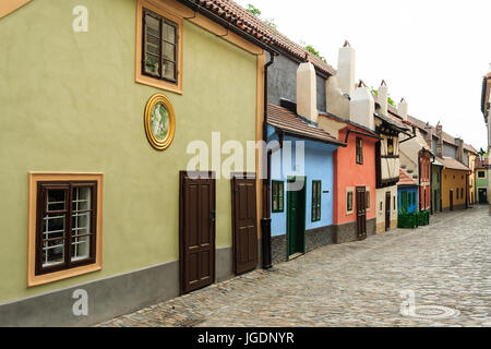 Goldene Straße in Prag Stockfoto