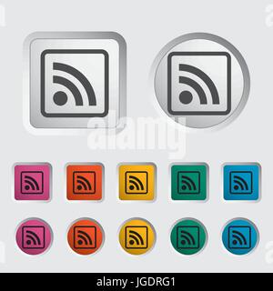 RSS-Icon. Vektor-Illustration. Stock Vektor