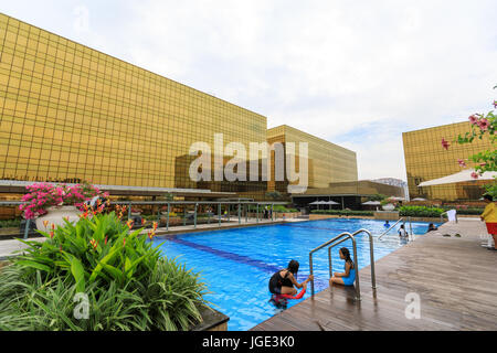 Die Stadt der Träume Manila (Hotel, Casino und shopping Komplex) am 18. Februar 2017 in Philippinen Stockfoto