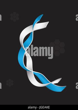 spezielle DNA-Molekül Struktur-Design, Wissenschaft Stock Vektor