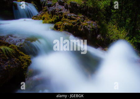 Wasserfälle im Trentino, Italien Stockfoto