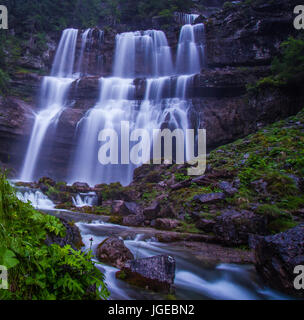 Wasserfälle im Trentino, Italien Stockfoto