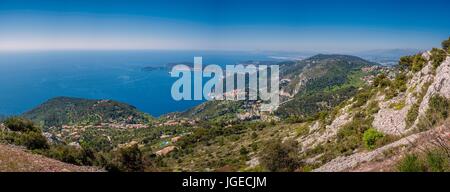 Panoramablick von der Côte d ' Azur Stockfoto
