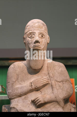 Statue von König Idrimi von Alalah. Von Level V (1570-1500 BC). British Museum. London, UK. Stockfoto