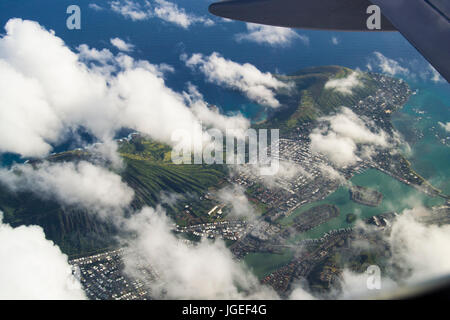 Luftaufnahme der Küste Insel Stockfoto