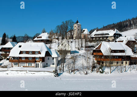 Winter in Breitnau im Schwarzwald, Deutschland Stockfoto