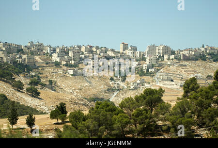 Palästina-Stadt an den Hängen des Mount Of Olives in Ost-Jerusalem, Israel Stockfoto