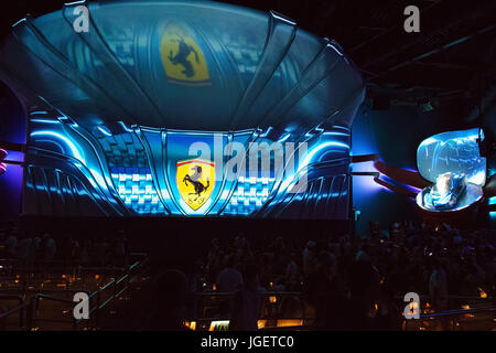 Europas neueste Themenpark Ferrari Land, nur eine Stunde und eine Hälfte entlang der sonnigen Strand gesäumte Küste von Barcelona und Teil von PortAventura. Stockfoto