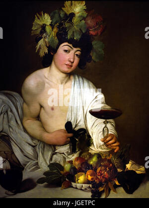 Die jugendlichen Bacchus 1595 - 1597 Caravaggio (1571 - 1610) Michelangelo Merisi da Caravaggio, der Geburt Name: Michelangelo Merisi. Italienisch in Italien Stockfoto