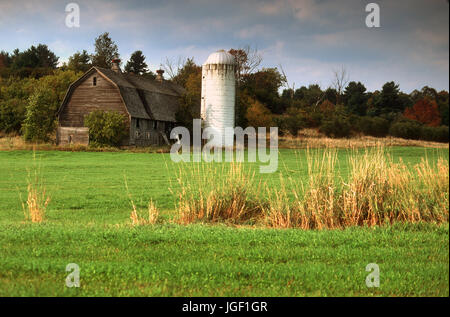 Eine verlassene Scheune entlang Route 7 in central Vermont, USA Stockfoto