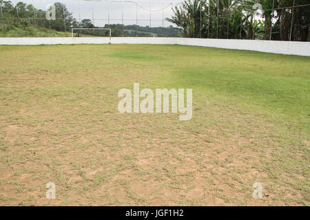 Fußballplatz, Vororten, 2014, Hauptstadt, São Paulo, Brasilien. Stockfoto