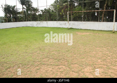 Fußballplatz, Vororten, 2014, Hauptstadt, São Paulo, Brasilien. Stockfoto