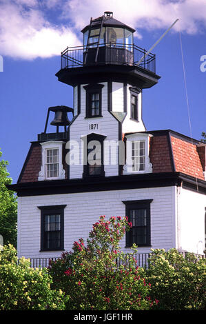 Der Leuchtturm diente von Colchester Riff auf nahe gelegenen Lake Champlain, als Wohnung und Arbeitsplatz für 11 aufeinander folgenden Leuchtturmwärter und ihre Familien. Stockfoto