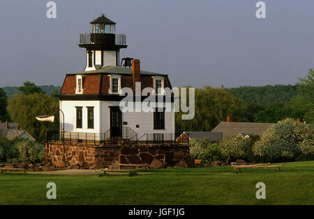 Der Leuchtturm diente von Colchester Riff auf nahe gelegenen Lake Champlain, als Wohnung und Arbeitsplatz für 11 aufeinander folgenden Leuchtturmwärter und ihre Familien. Stockfoto