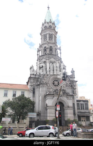 Kirche, Morais Domingos Straße, 2012, Hauptstadt, Vila Mariana, São Paulo, Brasilien. Stockfoto