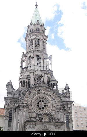 Kirche, Morais Domingos Straße, 2012, Hauptstadt, Vila Mariana, São Paulo, Brasilien. Stockfoto