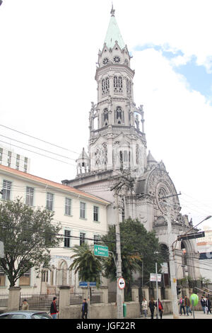 Kirche, Morais Domingos Straße, 2012, Hauptstadt, Vila Mariana, São Paulo, Brasilien. Stockfoto