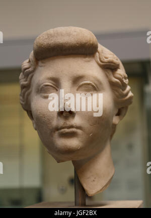 Livia Drusilla (58BC-29 n. Chr.). Kaiserin-Gemahl und Gemahlin des Kaisers Augustus. Kopf, Marmor. Aus Italien. British Museum. London. Stockfoto