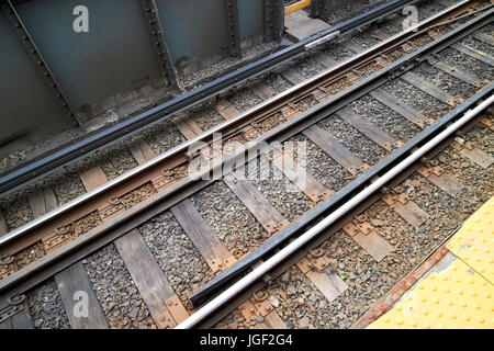 t-Line Schienen und elektrifizierte Linie Boston USA Stockfoto