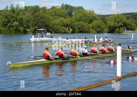 Oxford Brookes schlagen Molesey in der Damen-Herausforderung-Platte bei der Henley Royal Regatta 2017 Stockfoto