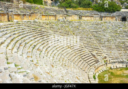 Myra Amphitheater zählt zu den gut erhaltenen lykischen Theater, Türkei. Stockfoto