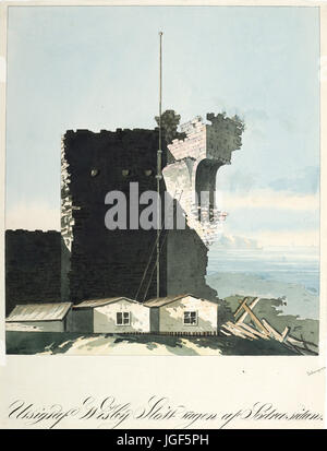 Visborg Burg Ruine, Visby, Gotland Stockfoto