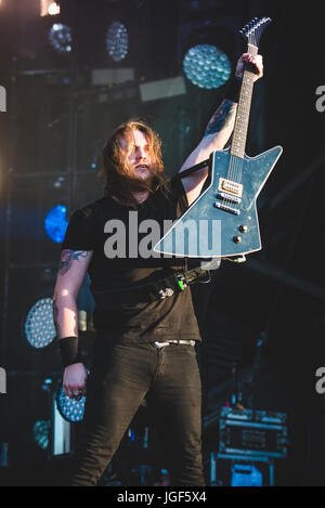 17. Juni 2017: Airbourne die live auf der Bühne die Hellfest-Festival-2017 in Clisson Foto: Alessandro Bosio Stockfoto