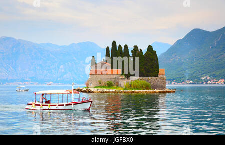 Kleine St. George Island in der Kotor Bucht, Montenegro Stockfoto