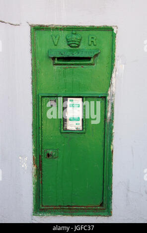 Viktorianischen Ära Briefkasten am Bray in der Grafschaft Wicklow Stockfoto