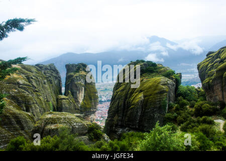 Felsen von Meteora Stockfoto