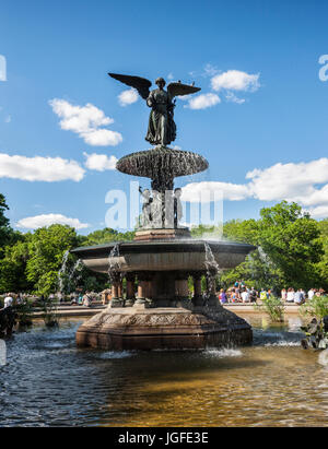 Bethesda-Brunnen im Central Park, New York Stockfoto