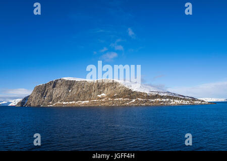 Håja ist eine Insel in der Municpality von Hammerfest, Finnmark County, Norwegen. Stockfoto