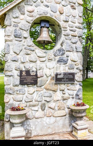 Batiscan, Kanada - 29. Mai 2017: Gemeinde von Saint Francois Xavier de Batiscan in der kleinen Stadt am Chemin du Roy Stockfoto