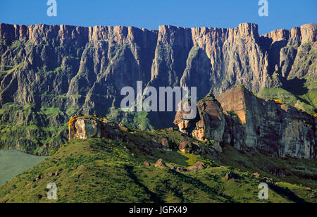 Amphitheater Thendele Royal Natal Park uKahlamba Drakensberg Park, KwaZulu-Natal, Südafrika Stockfoto