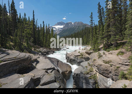 Mistaya Canyon, Banff Nationalpark, Kanada Stockfoto