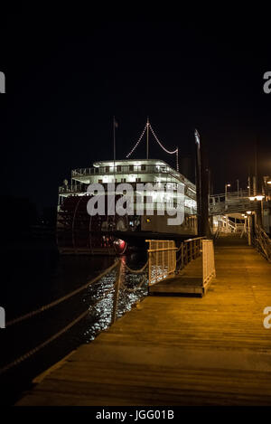 Angedocktes Dampfschiff in Sacramento, CA Stockfoto