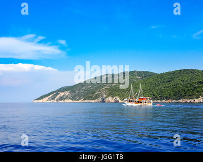 Party-Boot in Kroatien, im Sommer 2016 Stockfoto