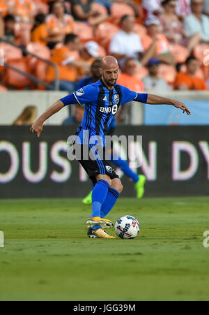 5. Juli 2017: Montreal Impact Verteidiger Laurent Ciman (23) während einer Major League Soccer-Spiel zwischen den Houston Dynamo und Montreal Impact BBVA Compass Stadium in Houston, Texas. Chris Brown/CSM Stockfoto