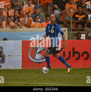 5. Juli 2017: Montreal Impact Verteidiger Laurent Ciman (23) während einer Major League Soccer-Spiel zwischen den Houston Dynamo und Montreal Impact BBVA Compass Stadium in Houston, Texas. Chris Brown/CSM Stockfoto