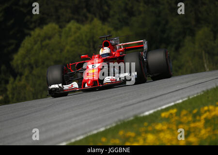 Spielberg, Österreich. 7. Juli 2017. Motorsport: FIA Formel 1 Weltmeisterschaft 2017, Grand Prix von Österreich, #5 Sebastian Vettel (GER, Scuderia Ferrari), Credit: Dpa/Alamy Live-Nachrichten Stockfoto