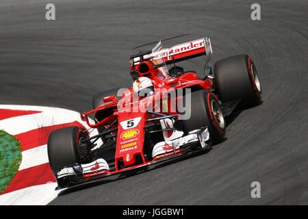 Spielberg, Österreich. 7. Juli 2017. Motorsport: FIA Formel 1 Weltmeisterschaft 2017, Grand Prix von Österreich, #5 Sebastian Vettel (GER, Scuderia Ferrari), Credit: Dpa/Alamy Live-Nachrichten Stockfoto