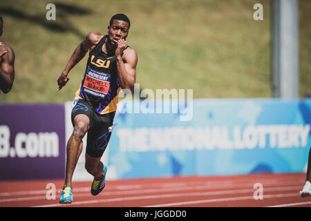 Die britischen Leichtathletik-Weltmeisterschaften und World Trials im Alexander-Stadion, Birmingham, Vereinigtes Königreich auf 1-2 Juli 2017 Stockfoto