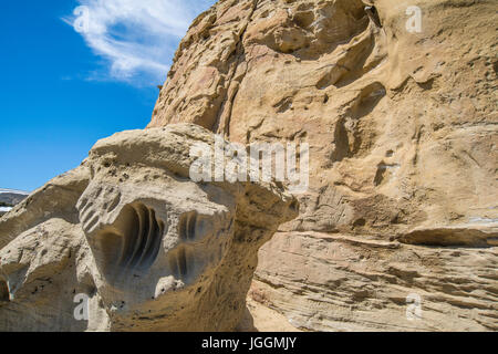 Geburt Rock, Weißenberger Petroglyphen, Wyoming, USA von Bruce Montagne Stockfoto