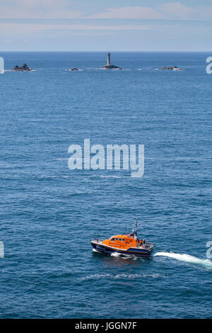 Air Sea Rescue Demonstration; Rettungsboot; Lands End; Cornwall; UK Stockfoto