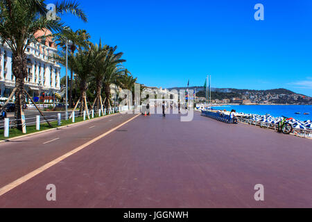 Promenade des Anglais, Nizza, Frankreich Stockfoto