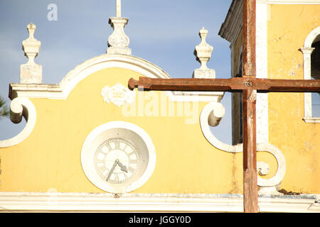 Kirche Sao Thome, Square Baron Alfenas, 2016, Center, City, São Tomé Das Letras, Minas Gerais, Brasilien. Stockfoto