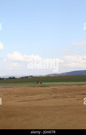 Ausrüstung-Bewässerung, Erde, Autobahn Agnésio Carvalho de Souza, MG-335, 2016, Minas Gerais, Brasilien. Stockfoto