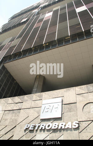 Fassade, Gebäude, Petrobras, 2016, Center, City, Rio De Janeiro, Brasilien. Stockfoto