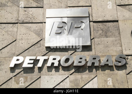 Fassade, Gebäude, Petrobras, 2016, Center, City, Rio De Janeiro, Brasilien. Stockfoto