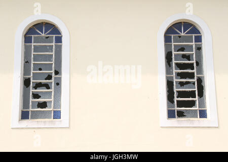 Kirche der Muttergottes von Guia, Portinho; 2014; Praia Grande; Paulista Küste; São Paulo Brasilien. Stockfoto